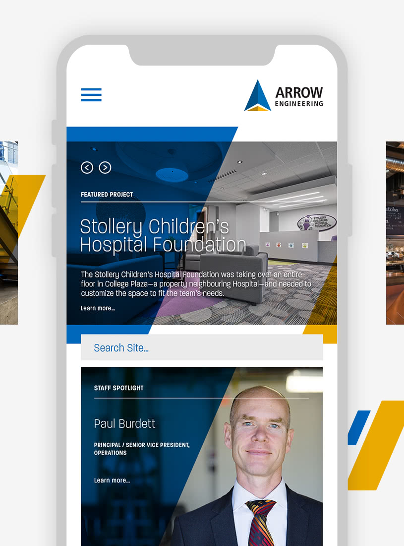 Showcase Arrow Engineering Mobile Website