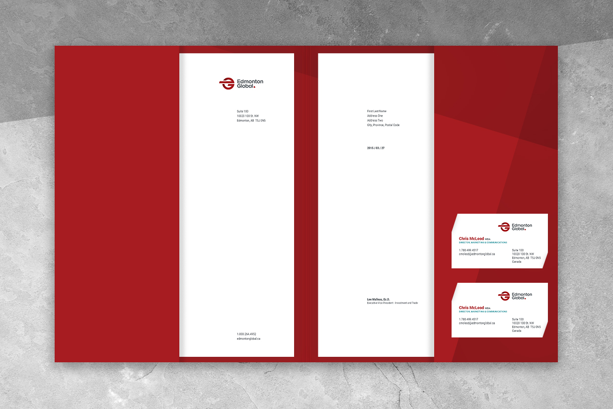 Showcase Edmonton Global Stationery, Folder, Inside